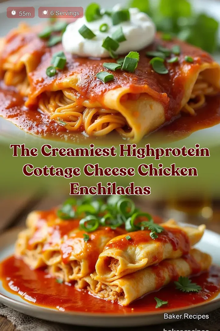 The Creamiest HighProtein Cottage Cheese Chicken Enchiladas