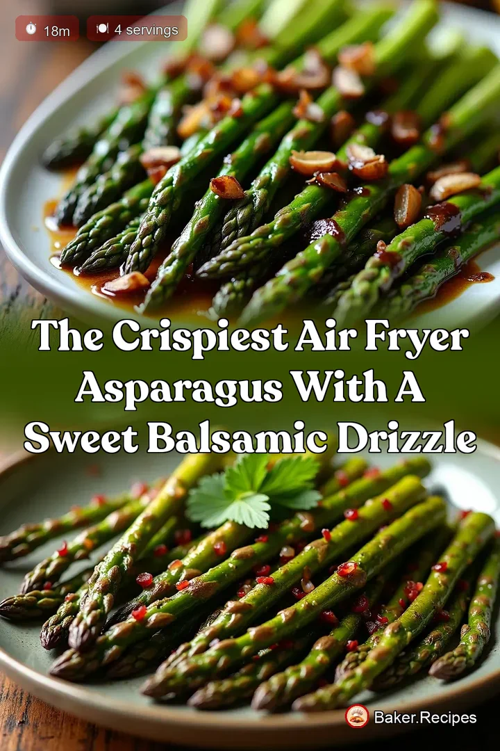 The Crispiest Air Fryer Asparagus with a Sweet Balsamic Drizzle