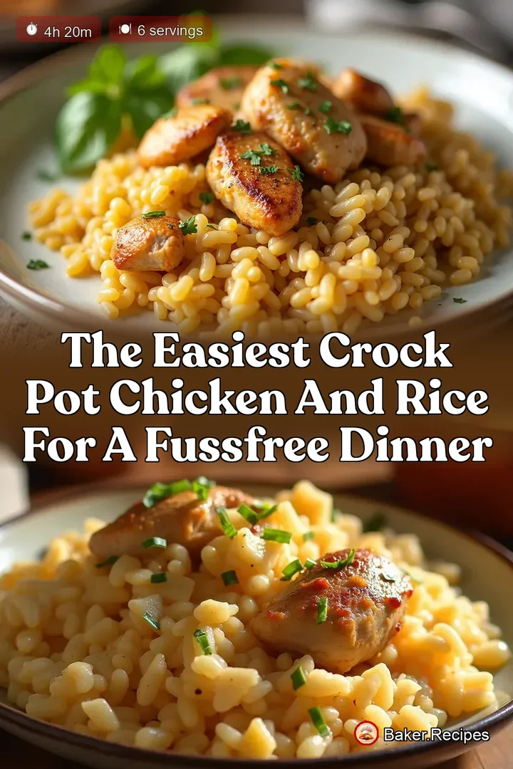 The Easiest Crock Pot Chicken and Rice for a FussFree Dinner
