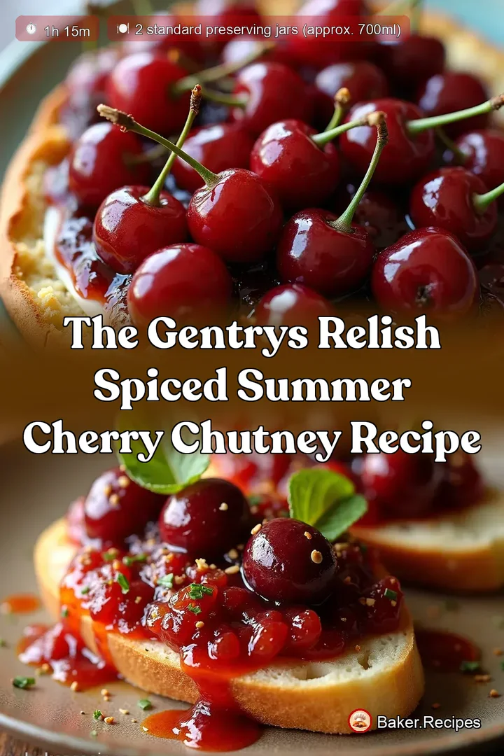 The Gentrys Relish Spiced Summer Cherry Chutney Recipe