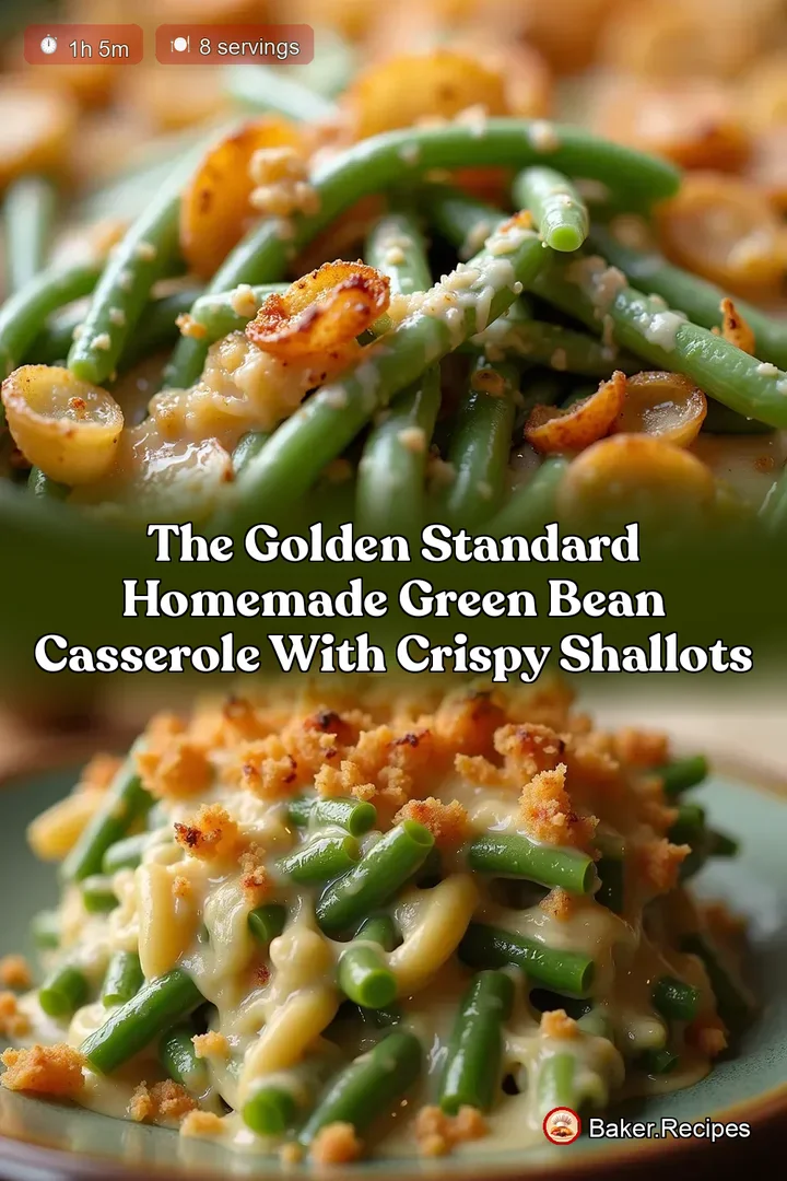 The Golden Standard Homemade Green Bean Casserole with Crispy Shallots