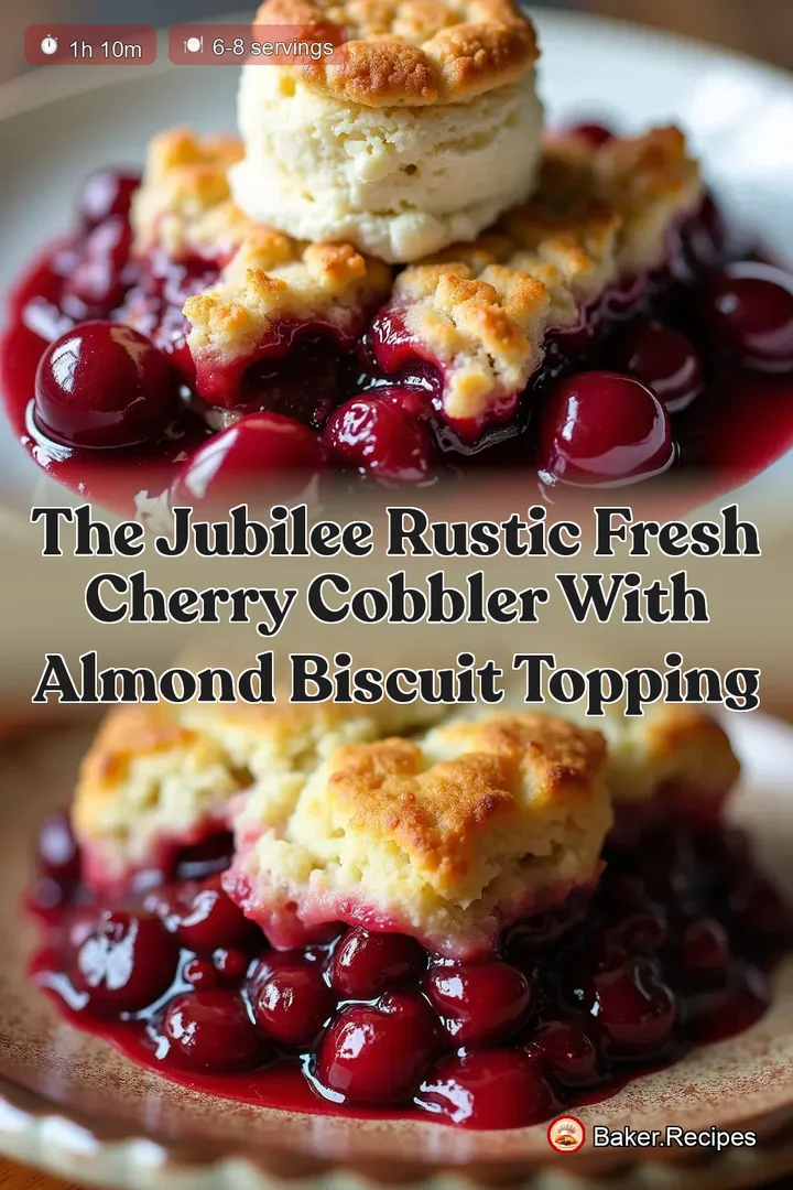 The Jubilee Rustic Fresh Cherry Cobbler with Almond Biscuit Topping