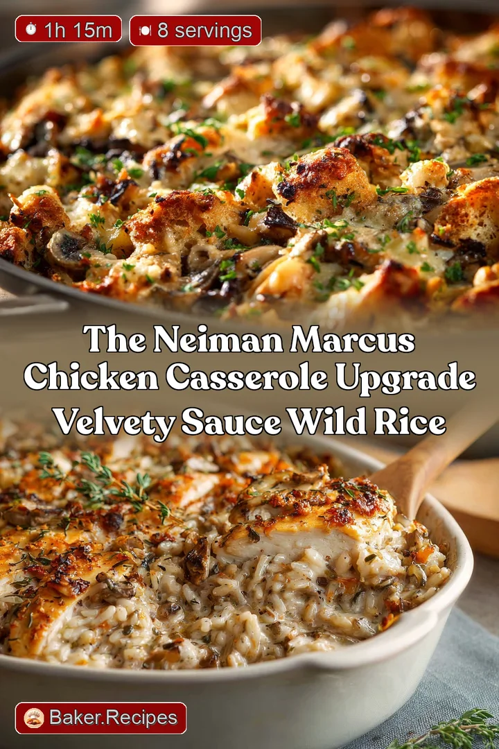 The Neiman Marcus Chicken Casserole Upgrade Velvety Sauce Wild Rice
