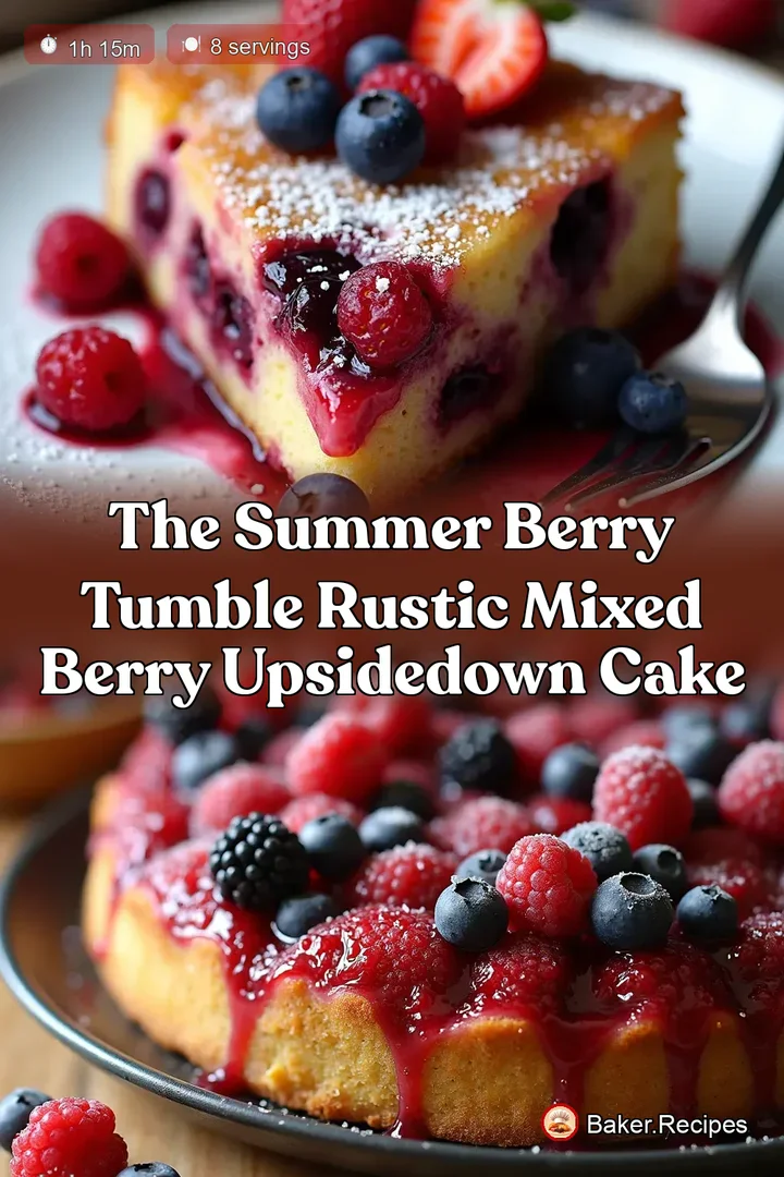 The Summer Berry Tumble Rustic Mixed Berry UpsideDown Cake