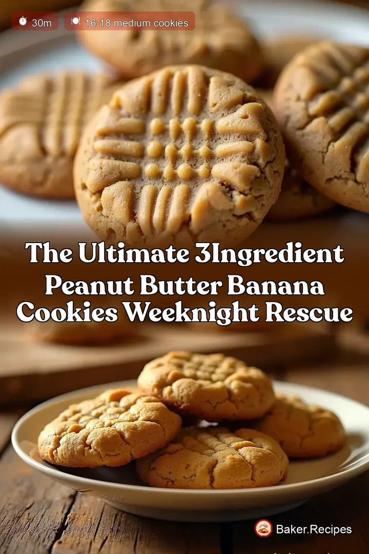 The Ultimate 3Ingredient Peanut Butter Banana Cookies Weeknight Rescue