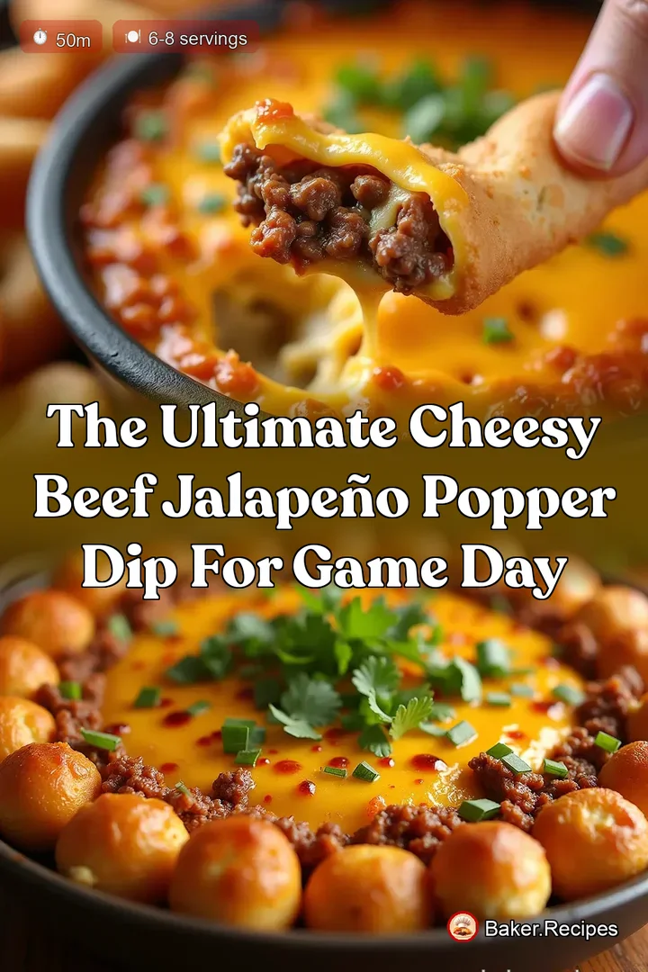 The Ultimate Cheesy Beef Jalape&ntilde;o Popper Dip for Game Day
