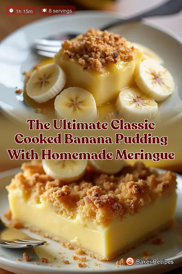 The Ultimate Classic Cooked Banana Pudding with Homemade Meringue