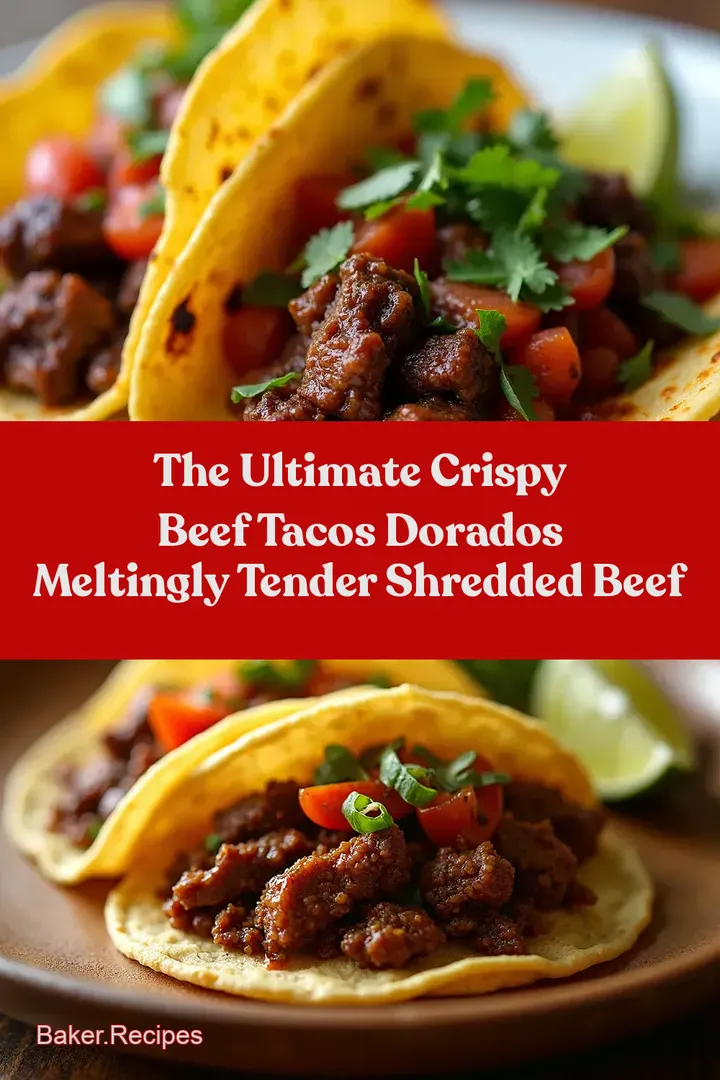 The Ultimate Crispy Beef Tacos Dorados Meltingly Tender Shredded Beef