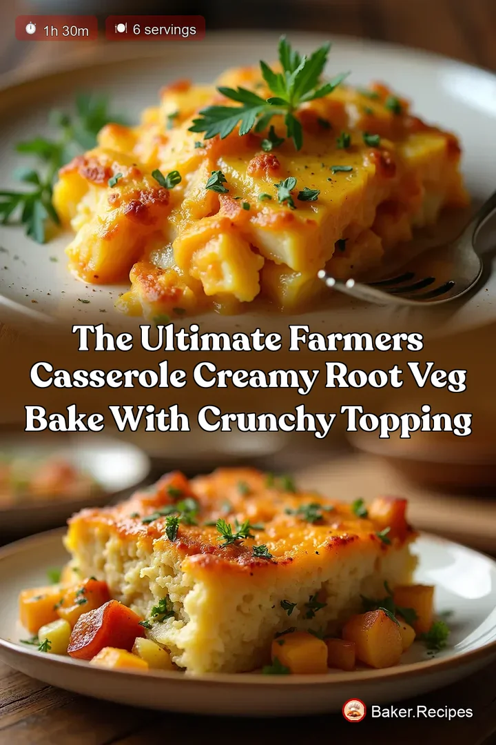 The Ultimate Farmers Casserole Creamy Root Veg Bake with Crunchy Topping