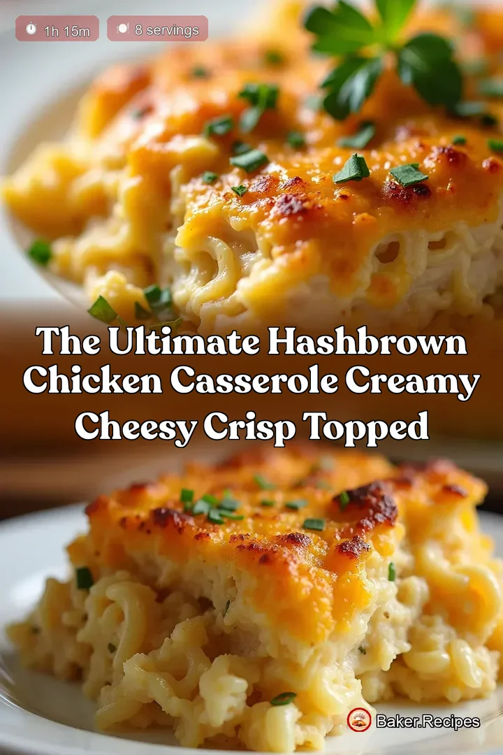 The Ultimate Hashbrown Chicken Casserole Creamy Cheesy Crisp Topped