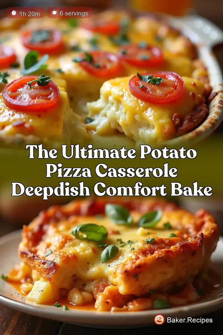 The Ultimate Potato Pizza Casserole DeepDish Comfort Bake