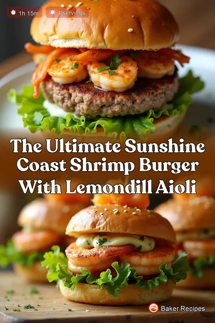 The Ultimate Sunshine Coast Shrimp Burger with LemonDill Aioli