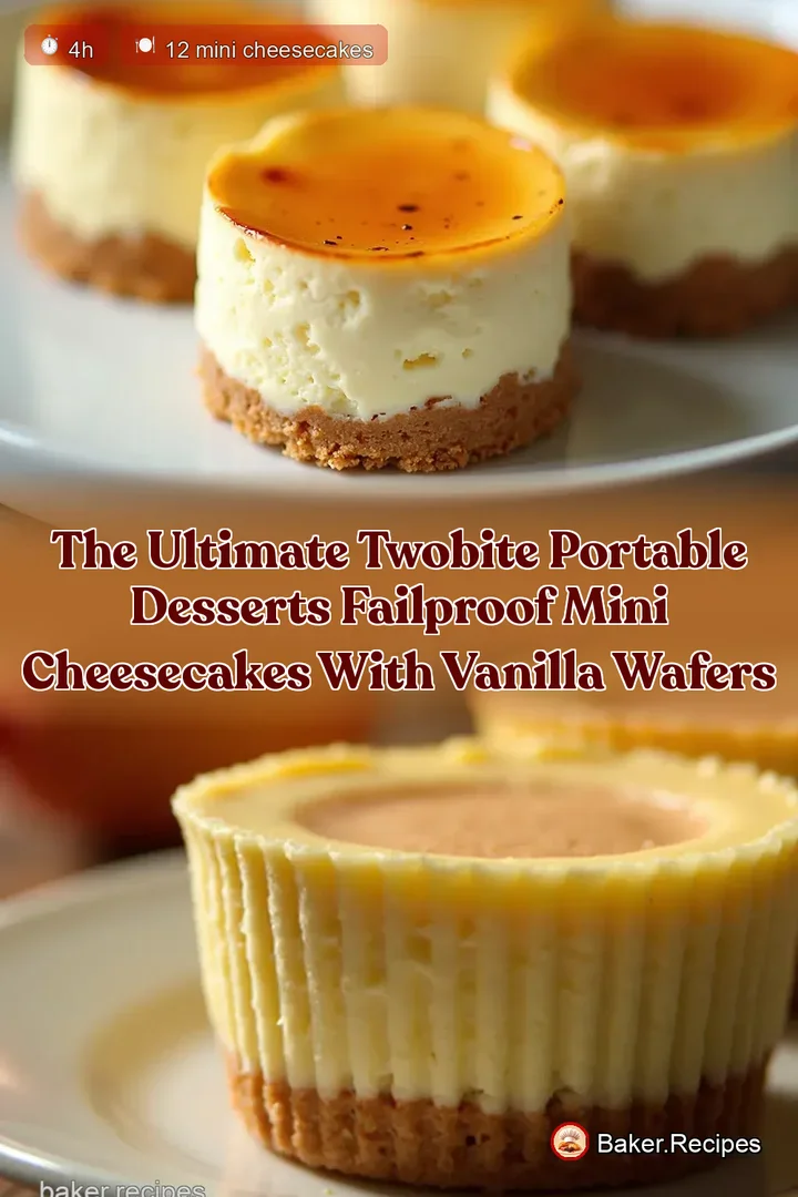 The Ultimate TwoBite Portable Desserts FailProof Mini Cheesecakes with Vanilla Wafers