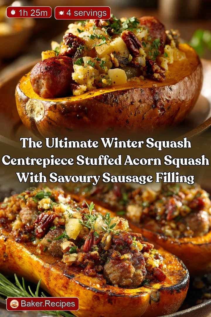 The ultimate Winter Squash centrepiece Stuffed Acorn Squash with Savoury Sausage Filling