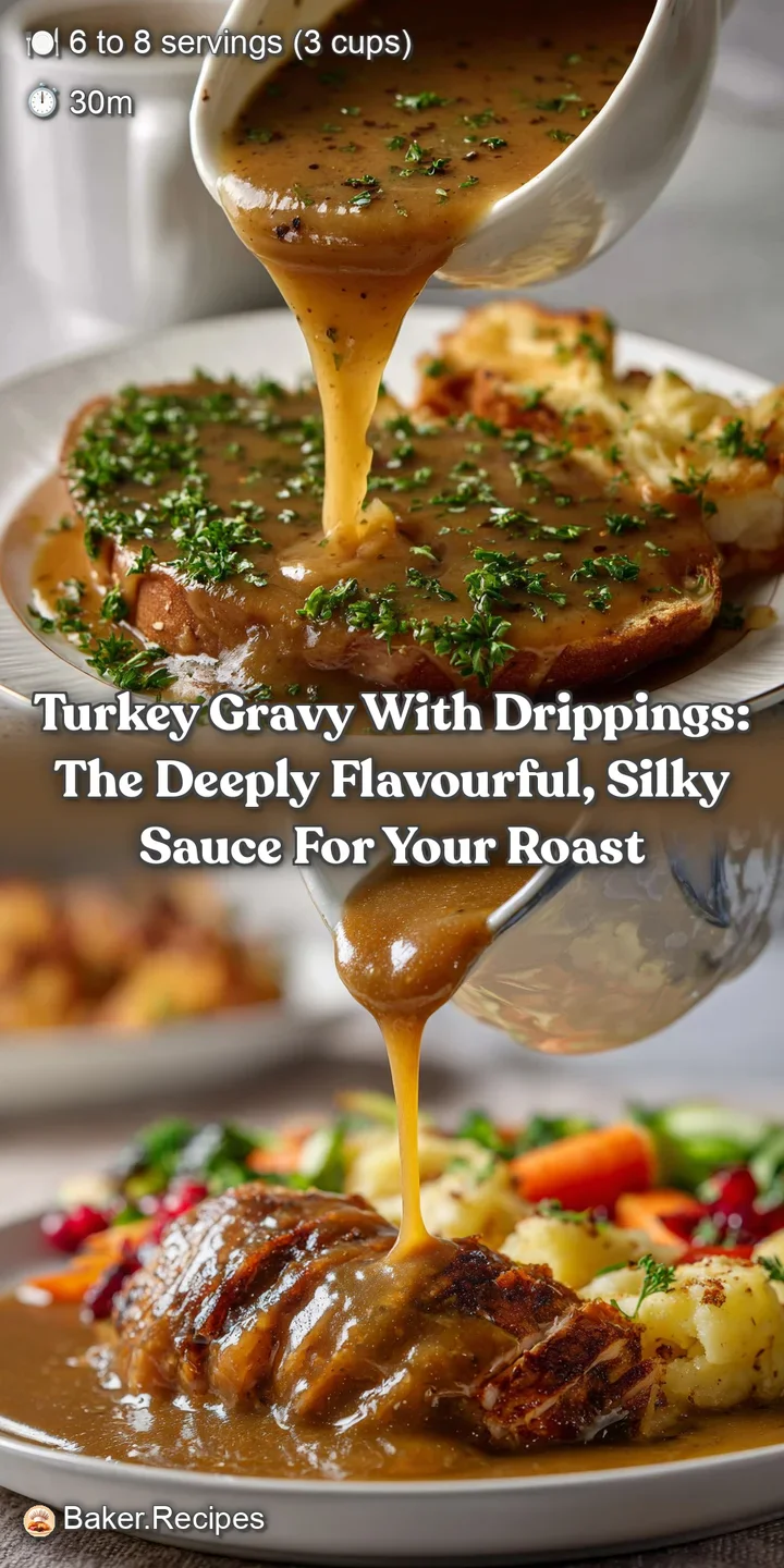 Turkey Gravy with Drippings: The Deeply Flavourful Silky Sauce for Your Roast