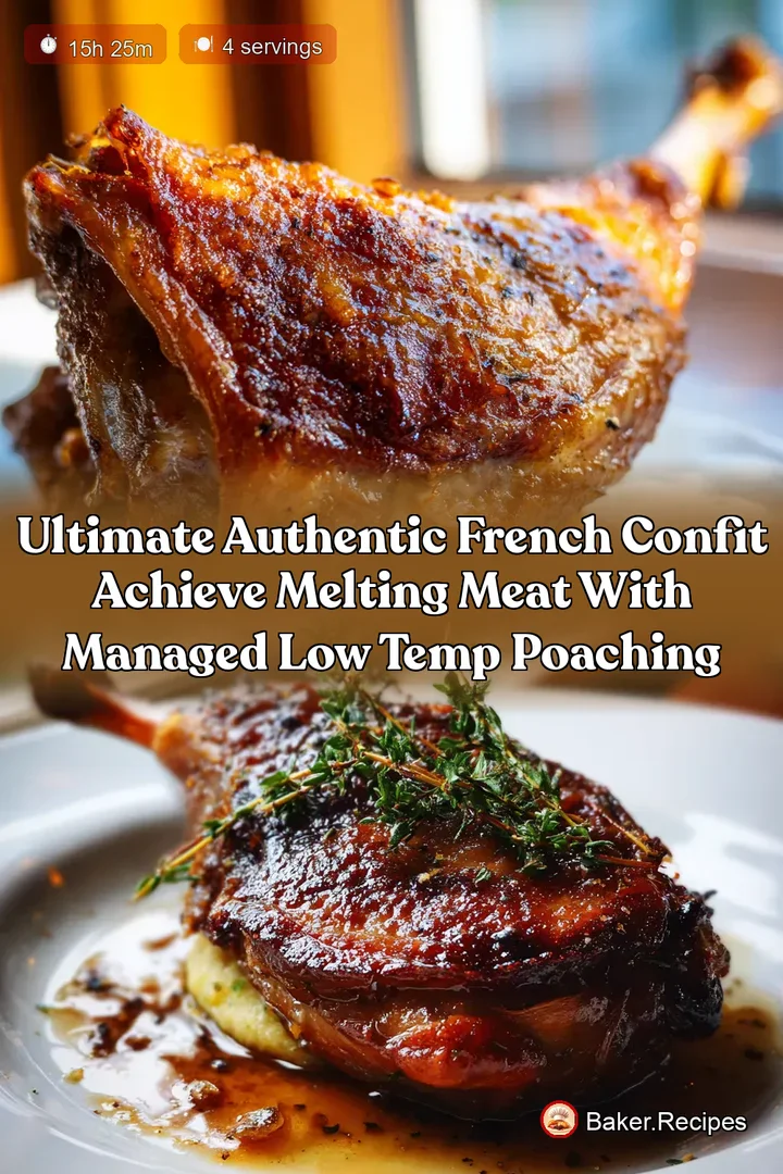 Ultimate Authentic French Confit Achieve Melting Meat with Managed Low Temp Poaching