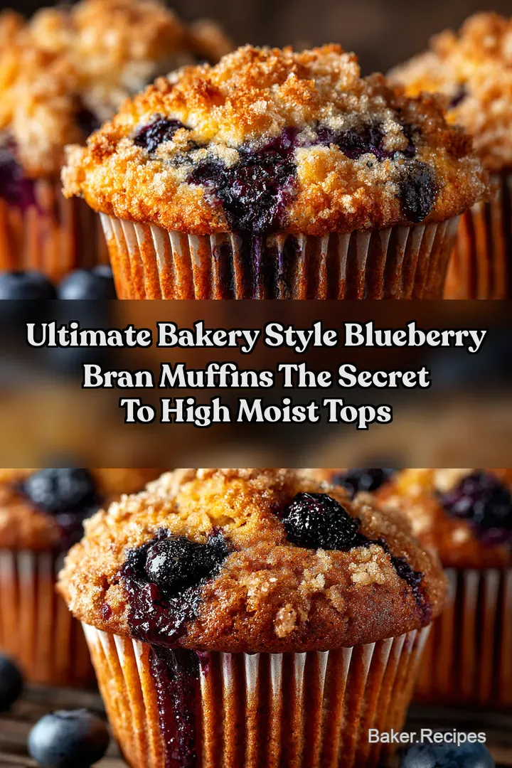 Ultimate Bakery Style blueberry bran muffins The Secret to High Moist Tops