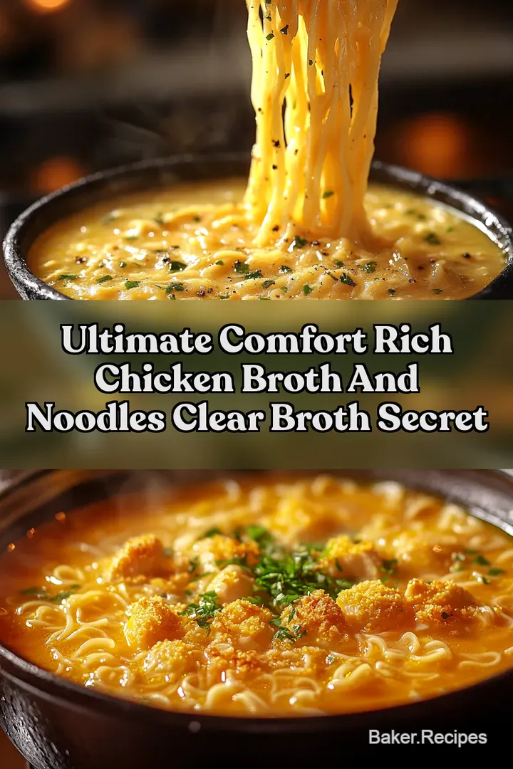 Ultimate Comfort Rich Chicken Broth and Noodles Clear Broth Secret