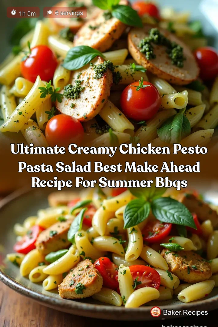 Ultimate Creamy Chicken Pesto Pasta Salad Best Make Ahead Recipe for Summer BBQs