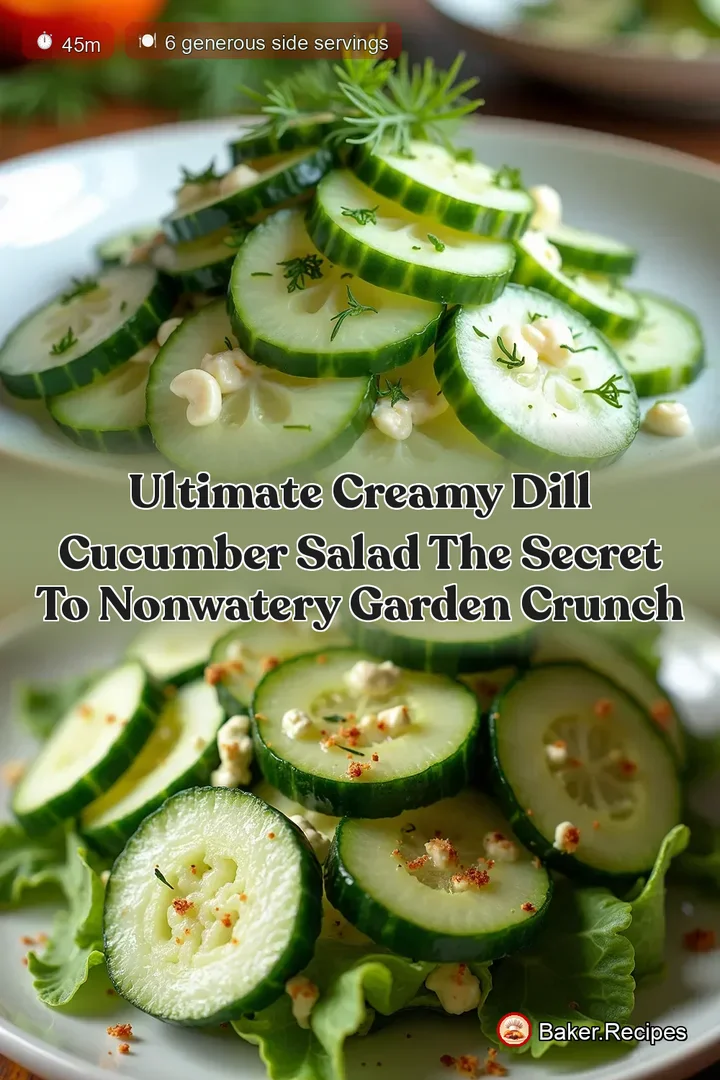 Ultimate Creamy Dill Cucumber Salad The Secret to NonWatery Garden Crunch