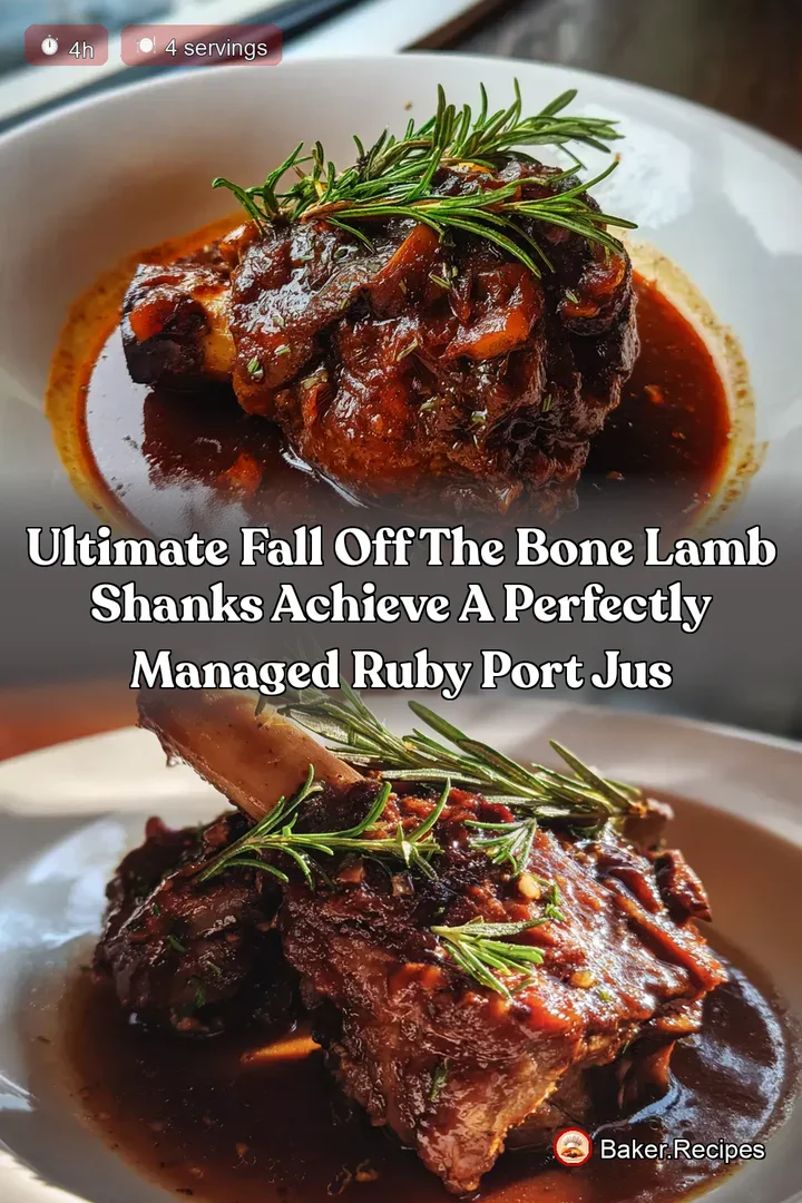 Ultimate Fall Off The Bone Lamb Shanks Achieve a Perfectly Managed Ruby Port Jus