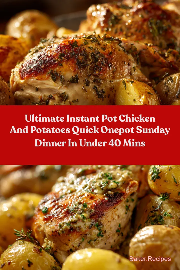 Ultimate instant pot chicken and potatoes Quick OnePot Sunday Dinner in Under 40 Mins