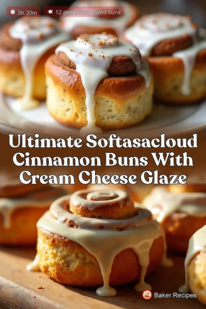 Ultimate SoftasaCloud Cinnamon Buns with Cream Cheese Glaze
