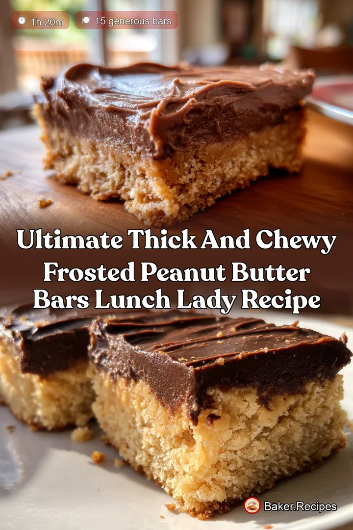 Ultimate Thick and Chewy Frosted Peanut Butter Bars Lunch Lady Recipe