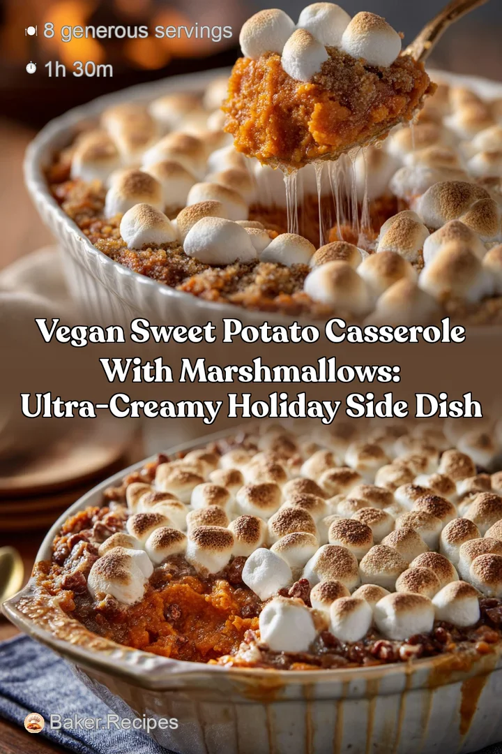Vegan Sweet Potato Casserole with Marshmallows: Ultra-Creamy Holiday Side Dish