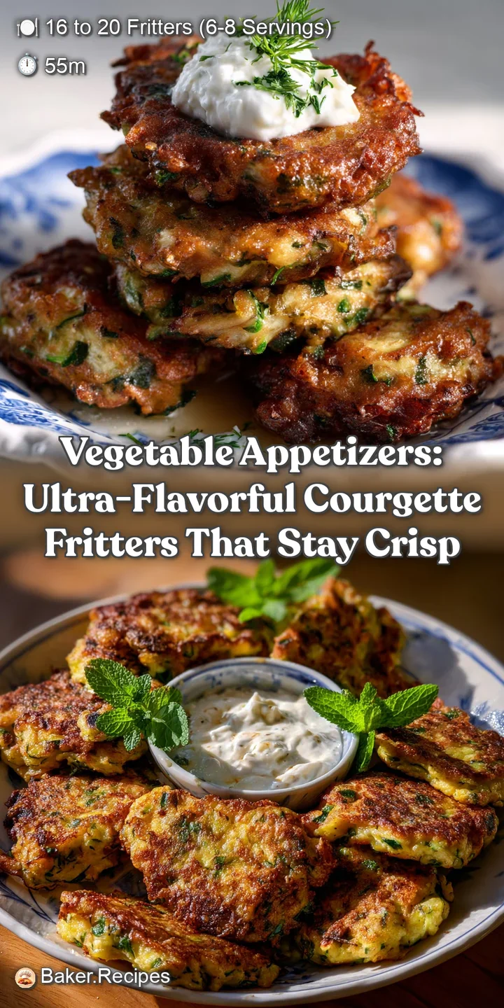 Vegetable Appetizers: Ultra-Flavorful Courgette Fritters That Stay Crisp