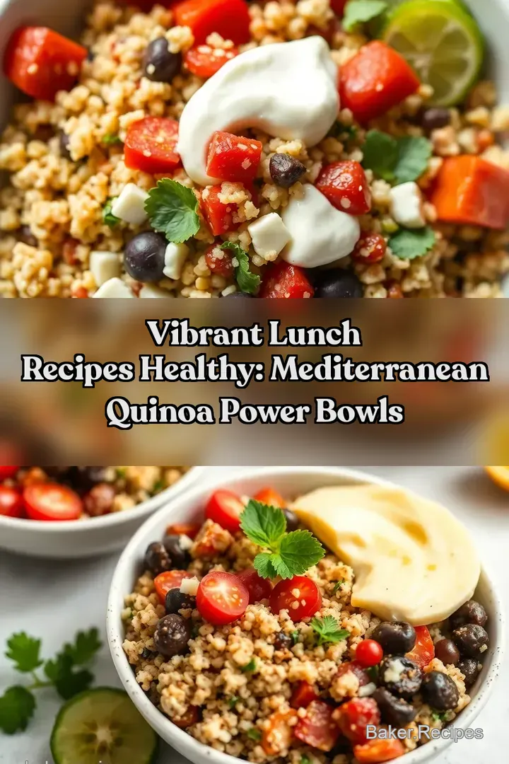 Vibrant Lunch Recipes Healthy: Mediterranean Quinoa Power Bowls
