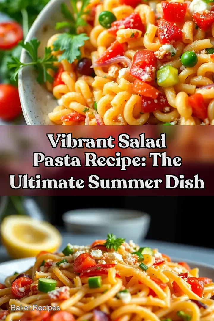 Vibrant Salad Pasta Recipe: The Ultimate Summer Dish