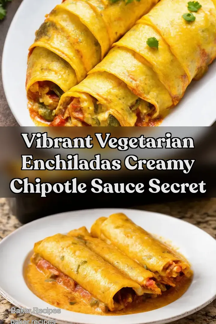 Vibrant Vegetarian Enchiladas Creamy Chipotle Sauce Secret