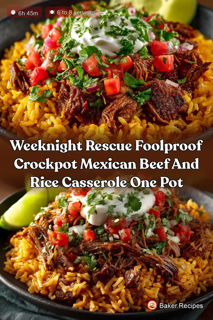 Weeknight Rescue Foolproof Crockpot Mexican Beef and Rice Casserole One Pot