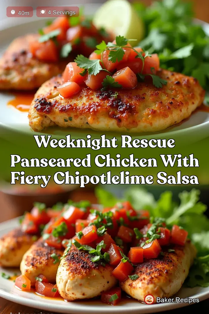 Weeknight Rescue PanSeared Chicken with Fiery ChipotleLime Salsa