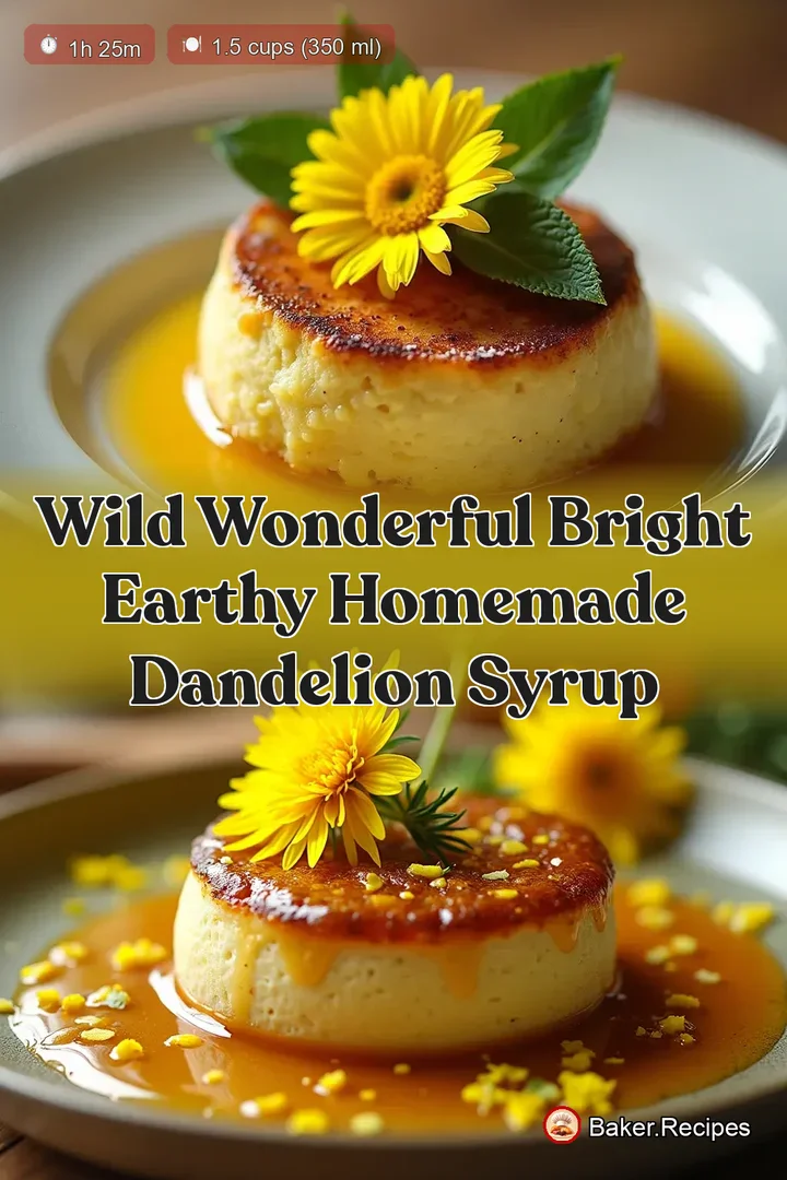 Wild Wonderful Bright Earthy Homemade Dandelion Syrup