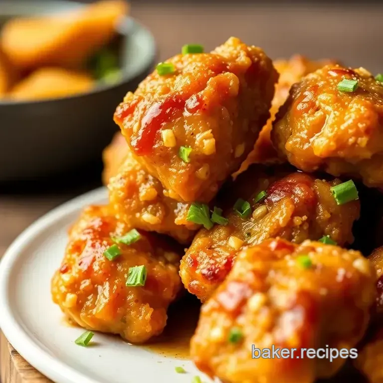 4Oz Honey Garlic Glazed Chicken Bites presentation