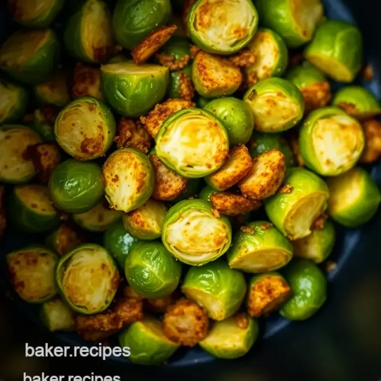 Air-Fried Brussels Sprouts: a Crispy Delight presentation