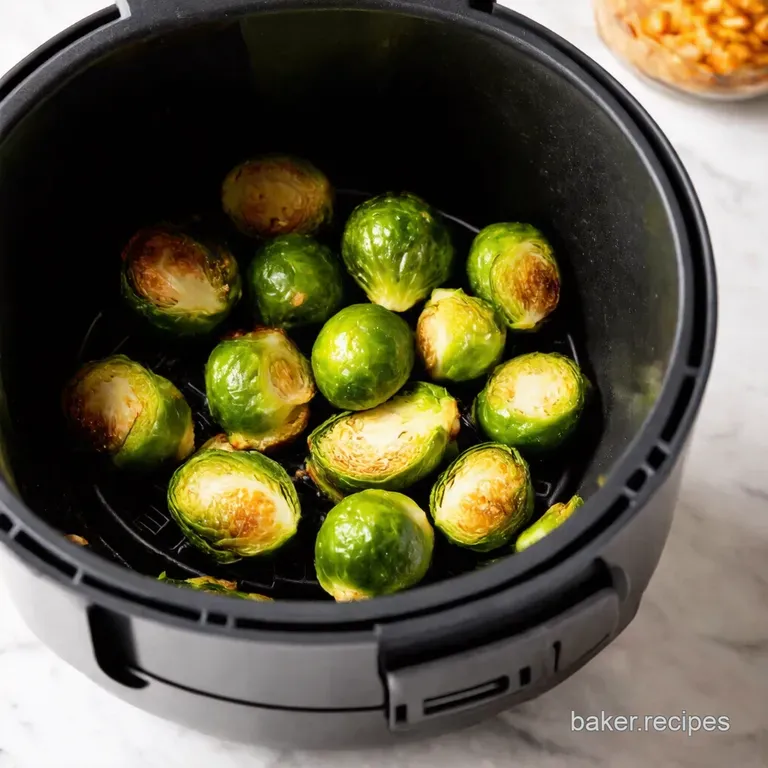 Air Fryer Brussels Sprouts presentation