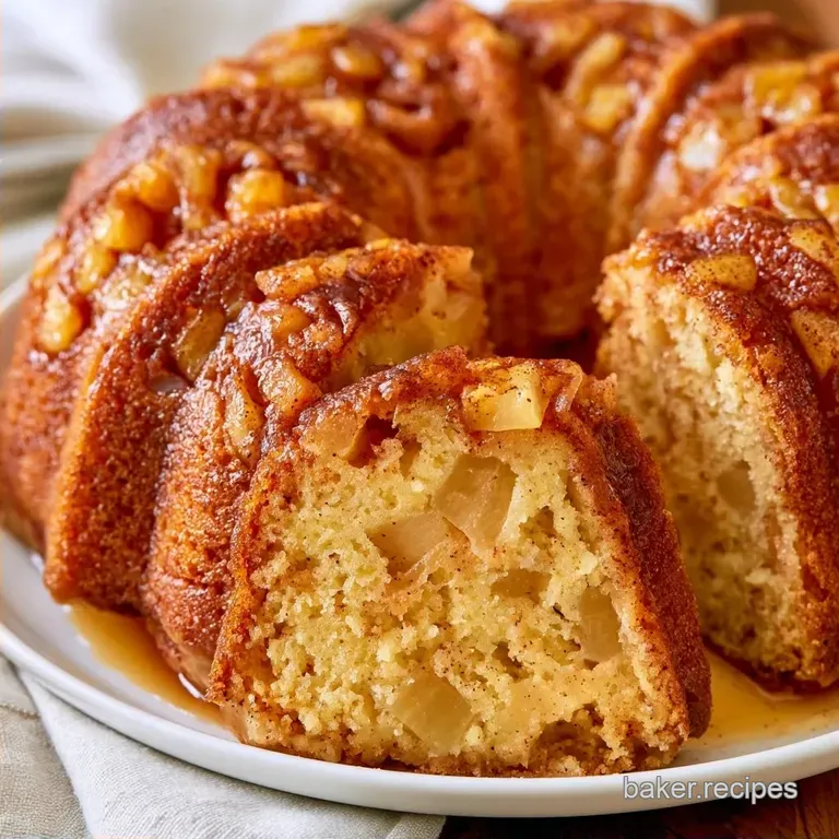 Apple Cinnamon Bundt Cake with Sour Cream