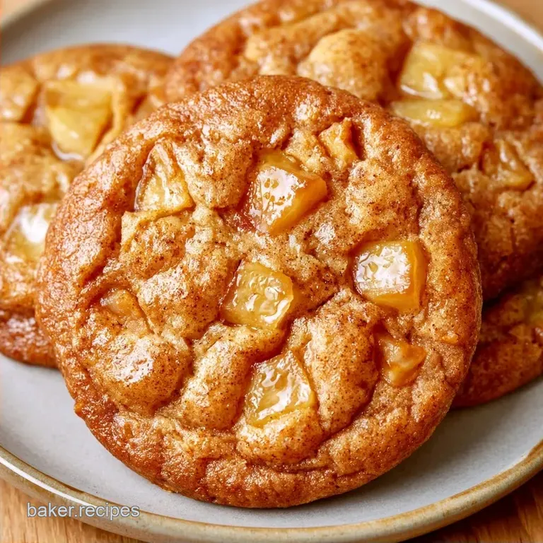 Apple Cinnamon Fall Cookies with Caramelized Apples