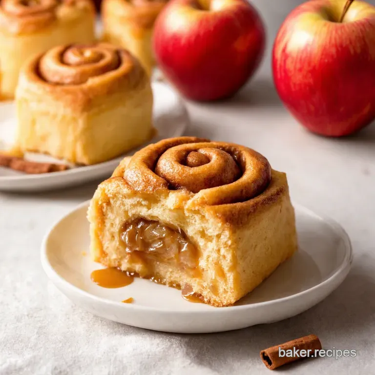 Apple Cinnamon Rolls with Caramel Kiss Icing