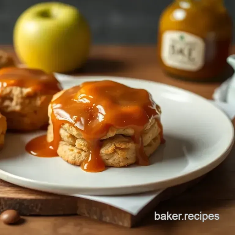 Bake Apple Scones with Rich Caramel Sauce