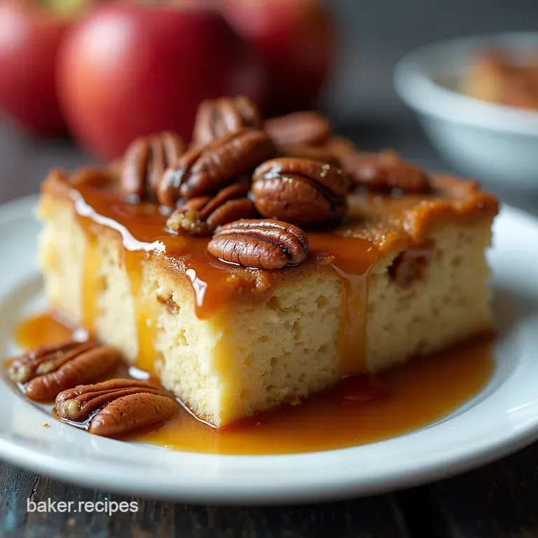 The Autumns Best Apple Pecan Bread Pudding with MapleBourbon Drizzle