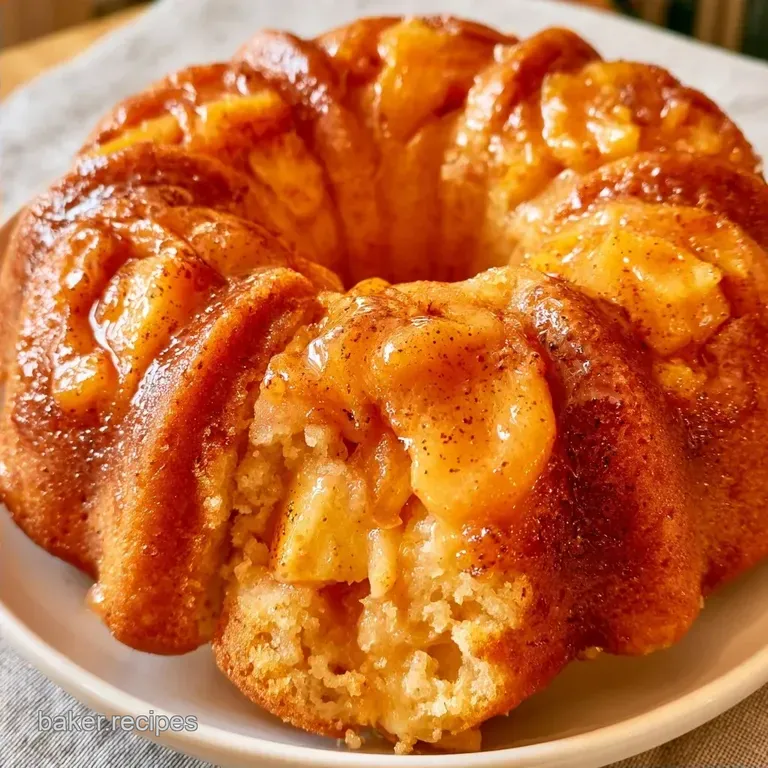 Warm Bundt Cake with Apple Pie Filling
