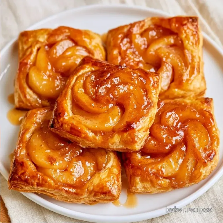 Apple Cinnamon Puff Pastry Squares: Golden
