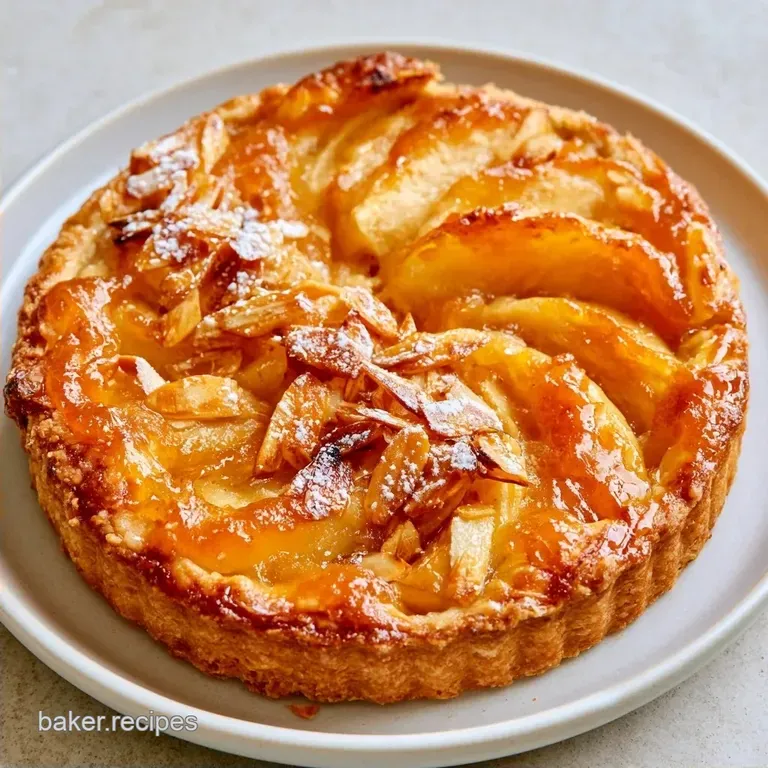 Apple Tart with Almonds and Apricot Jam