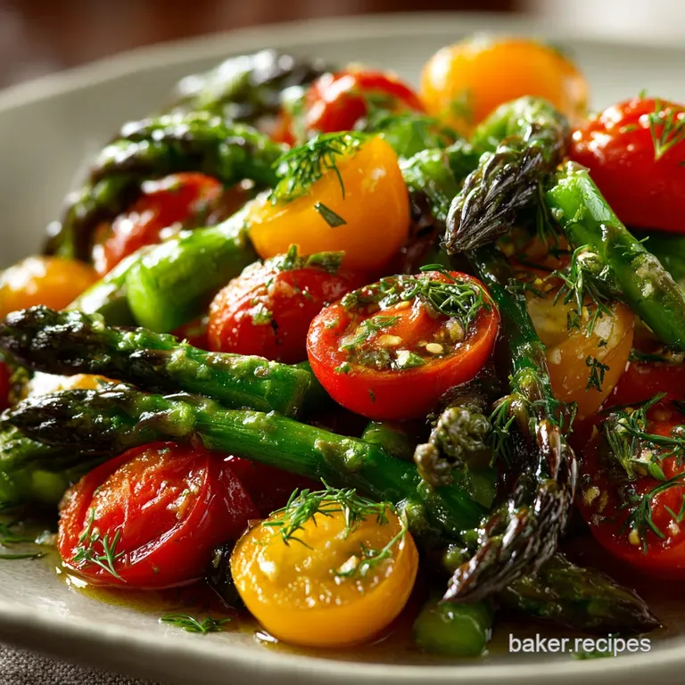 Asparagus Salad with Cherry Tomatoes Easy Lemon Vinaigrette Recipe