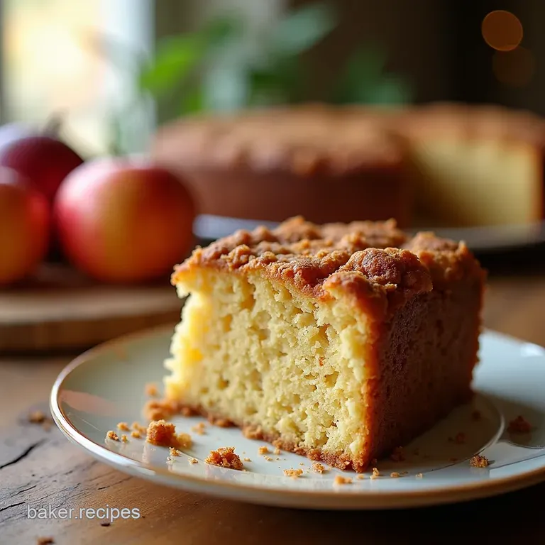 Autumn Harvest Apple Coffee Cake presentation