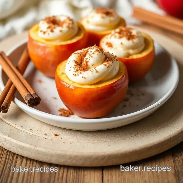 Bake Apples with Cinnamon Filling Delight presentation